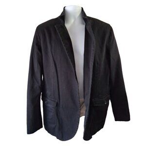 Express Cotton Blazer Jacket Mens Black Large